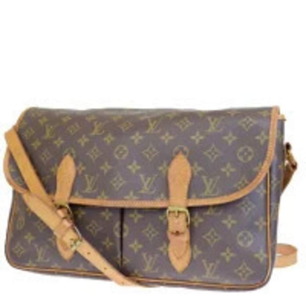 Louis Vuitton Gibeciere Shoulder Bag Monogram Leather